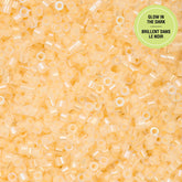 Cylin Beads by John Bead – Glow in the Dark AB - Light Yellow – 25g Bag
